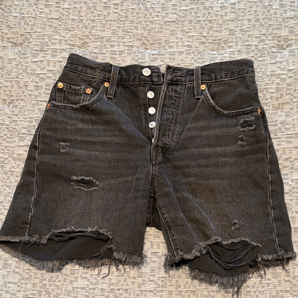 Levis 501 Denim Shorts Size 25